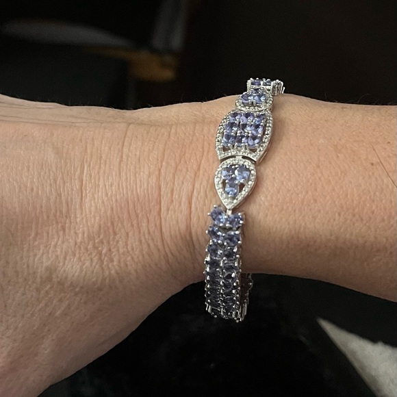 JTV Jewelry - Silver and Tanzanite Bracelet